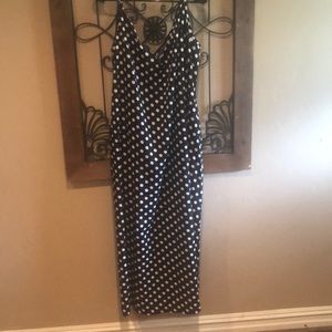 Polka dot maxi dress